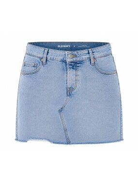 Old Navy | Light Wash Denim Mini Skirt High Rise Button Front | Women’s Size: 6